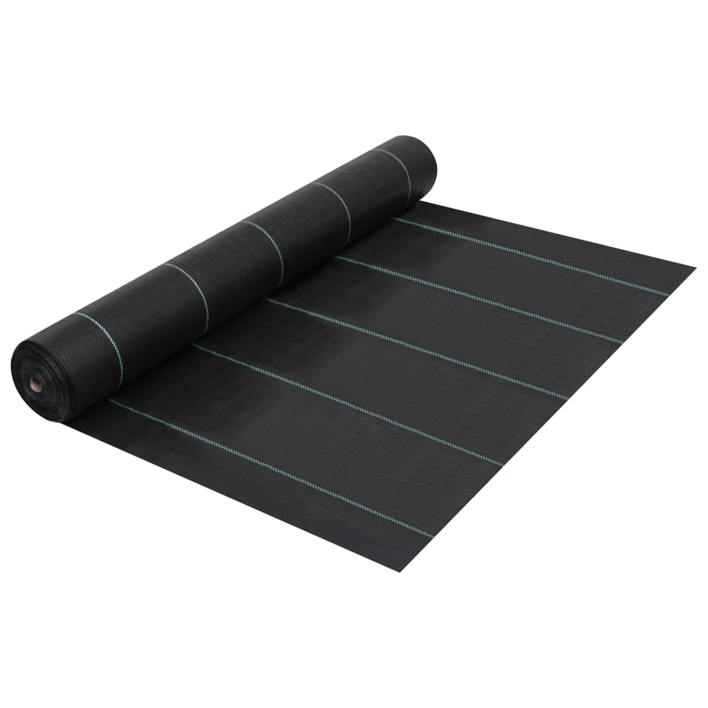 vidaXL Toile de paillage Noir 1x100 m PP