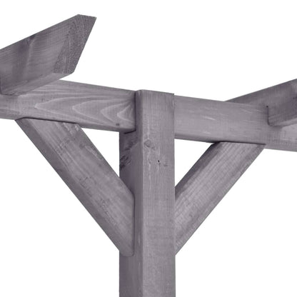 vidaXL Pergola de jardin Gris 400x40x205 cm Bois de pin imprégné
