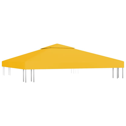 vidaXL Toile de toit de belvédère 2 niveaux 310 g/m² 3x3 m Jaune