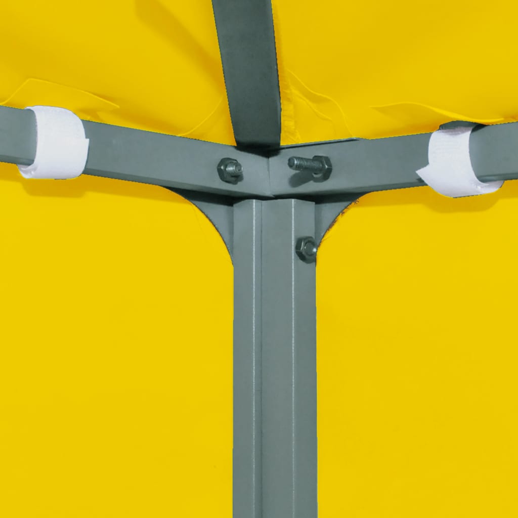 vidaXL Toile de toit de belvédère 2 niveaux 310 g/m² 3x3 m Jaune