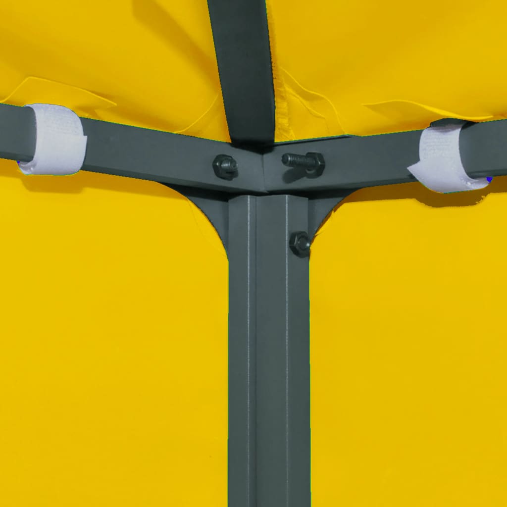 vidaXL Toile de toit de belvédère 2 niveaux 310 g/m² 4x3 m Jaune