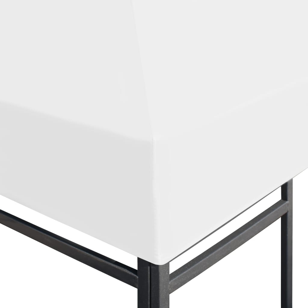 vidaXL Toile de toit de belvédère 270 g/m² 4x3 m Blanc