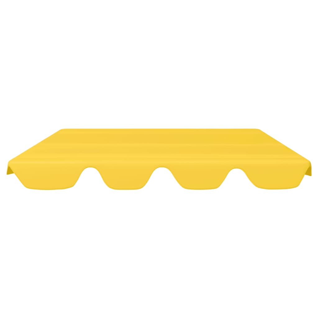 vidaXL Toit de rechange balançoire jaune 188/168x145/110 cm