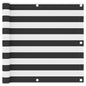 vidaXL Écran de balcon Anthracite et blanc 90x500 cm Tissu Oxford