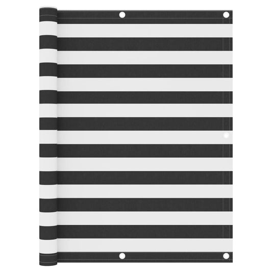 vidaXL Écran de balcon Anthracite et blanc 120x600 cm Tissu Oxford