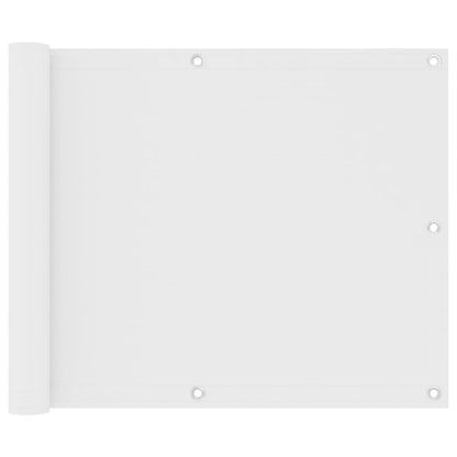 vidaXL Écran de balcon Blanc 75x500 cm Tissu Oxford