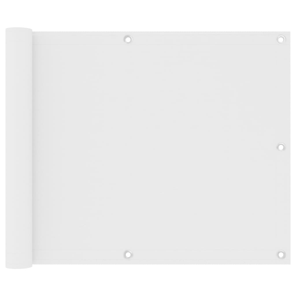 vidaXL Écran de balcon Blanc 75x600 cm Tissu Oxford