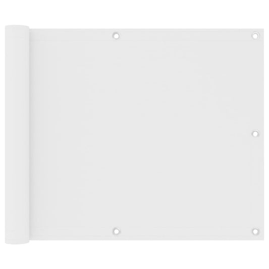 vidaXL Écran de balcon Blanc 75x600 cm Tissu Oxford