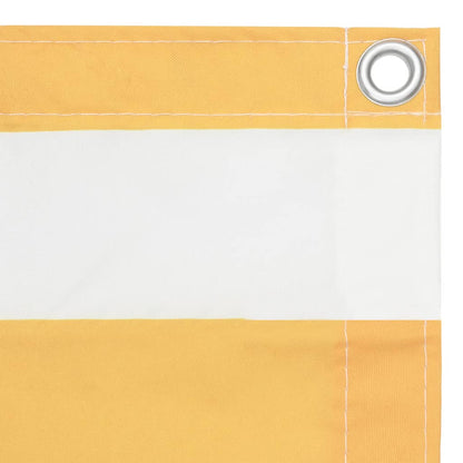 vidaXL Écran de balcon Blanc et jaune 120x600 cm Tissu Oxford