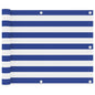 vidaXL Écran de balcon Blanc et bleu 75x500 cm Tissu Oxford