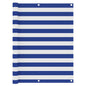 vidaXL Écran de balcon Blanc et bleu 120x400 cm Tissu Oxford