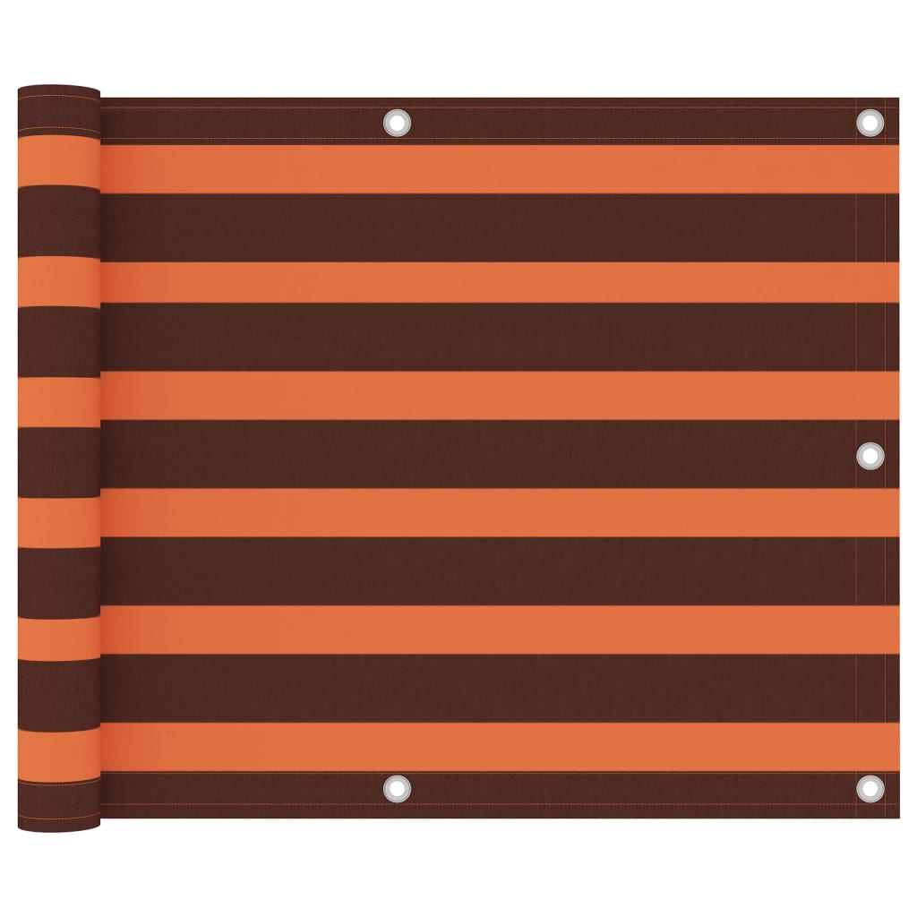 vidaXL Écran de balcon Orange et marron 75x300 cm Tissu Oxford