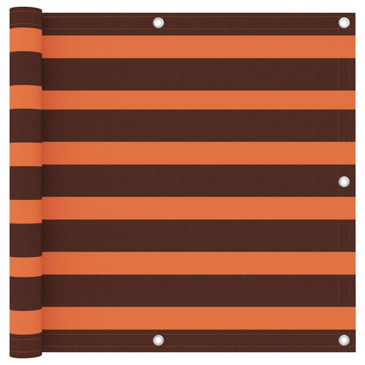 vidaXL Écran de balcon Orange et marron 90x300 cm Tissu Oxford