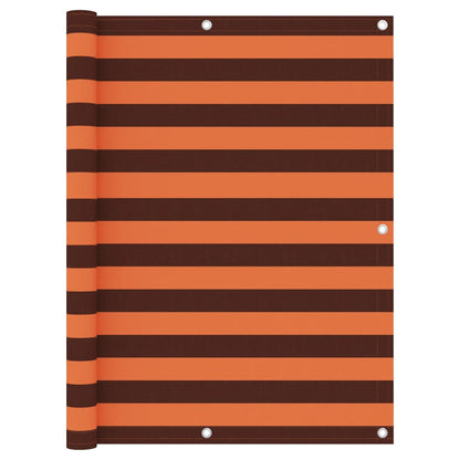 vidaXL Écran de balcon Orange et marron 120x500 cm Tissu Oxford