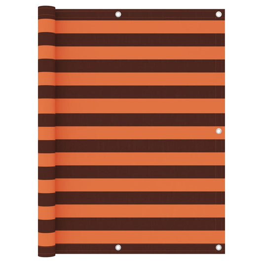 vidaXL Écran de balcon Orange et marron 120x500 cm Tissu Oxford