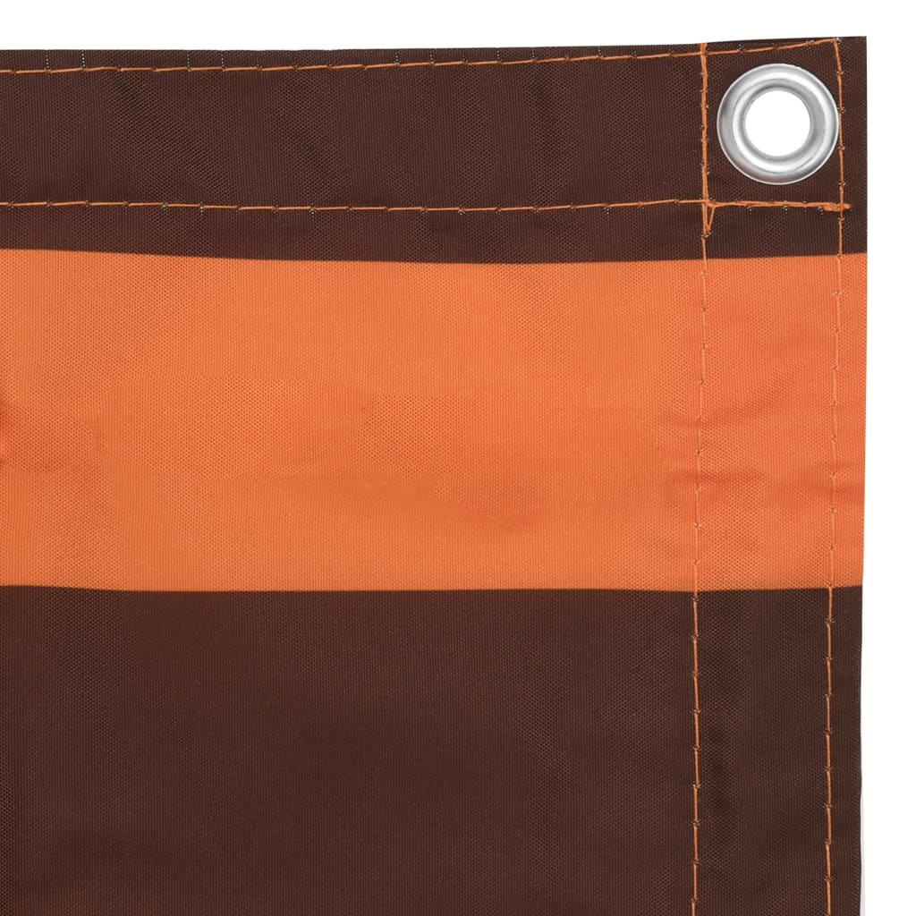 vidaXL Écran de balcon Orange et marron 120x500 cm Tissu Oxford
