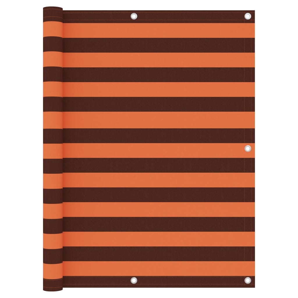 vidaXL Écran de balcon Orange et marron 120x600 cm Tissu Oxford