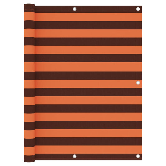vidaXL Écran de balcon Orange et marron 120x600 cm Tissu Oxford