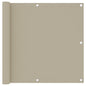 vidaXL Écran de balcon Beige 90x300 cm Tissu Oxford