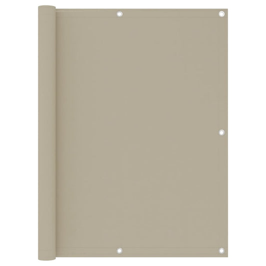 vidaXL Écran de balcon Beige 120x600 cm Tissu Oxford