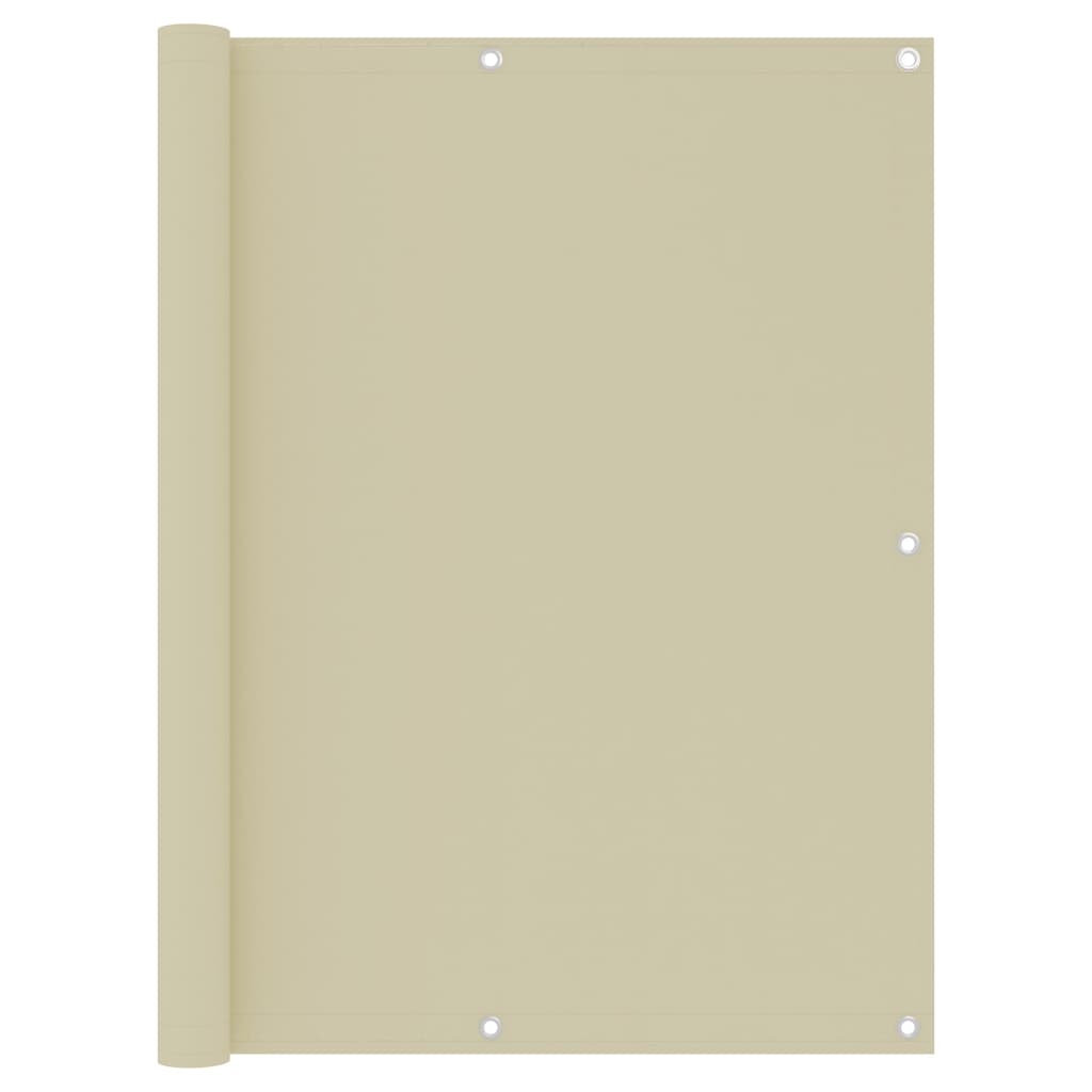 vidaXL Écran de balcon Crème 120x400 cm Tissu Oxford