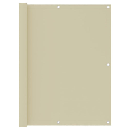 vidaXL Écran de balcon Crème 120x400 cm Tissu Oxford