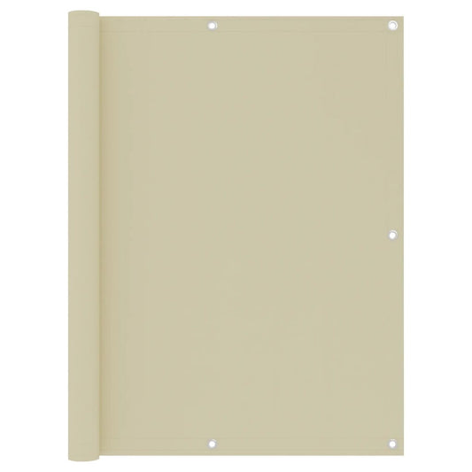 vidaXL Écran de balcon Crème 120x600 cm Tissu Oxford