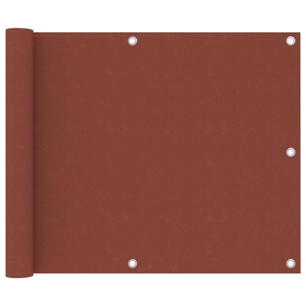 vidaXL Écran de balcon Terre cuite 75x300 cm Tissu Oxford