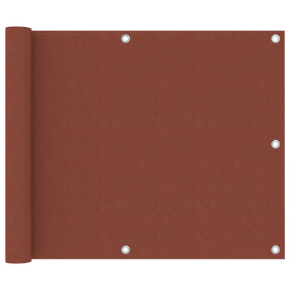 vidaXL Écran de balcon Terre cuite 75x300 cm Tissu Oxford