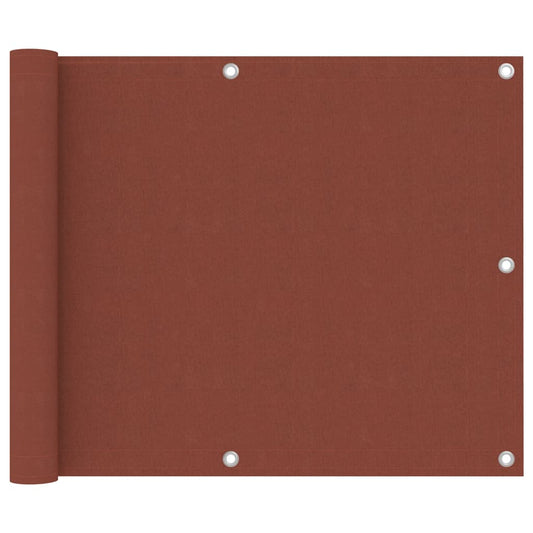 vidaXL Écran de balcon Terre cuite 75x300 cm Tissu Oxford