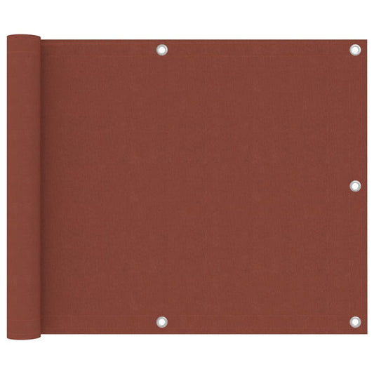 vidaXL Écran de balcon Terre cuite 75x500 cm Tissu Oxford