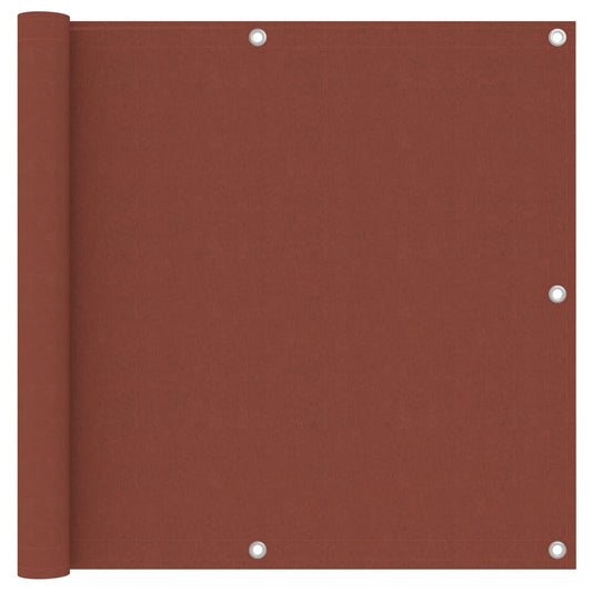 vidaXL Écran de balcon Terre cuite 90x500 cm Tissu Oxford