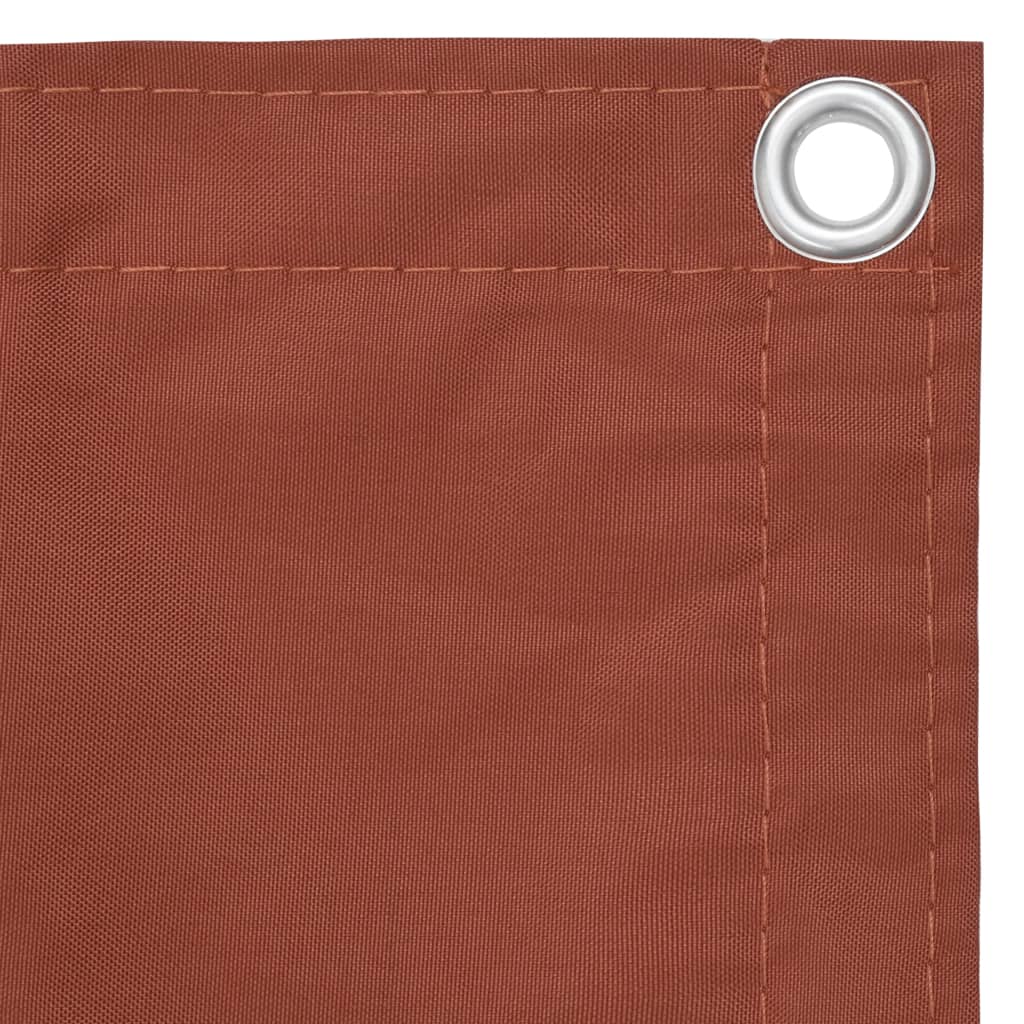 vidaXL Écran de balcon Terre cuite 90x500 cm Tissu Oxford