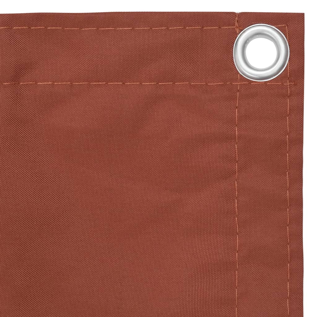 vidaXL Écran de balcon Terre cuite 120x600 cm Tissu Oxford