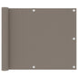 vidaXL Écran de balcon Taupe 75x500 cm Tissu Oxford