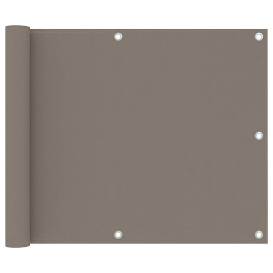 vidaXL Écran de balcon Taupe 75x600 cm Tissu Oxford