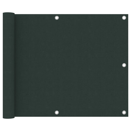 vidaXL Écran de balcon Vert foncé 75x300 cm Tissu Oxford