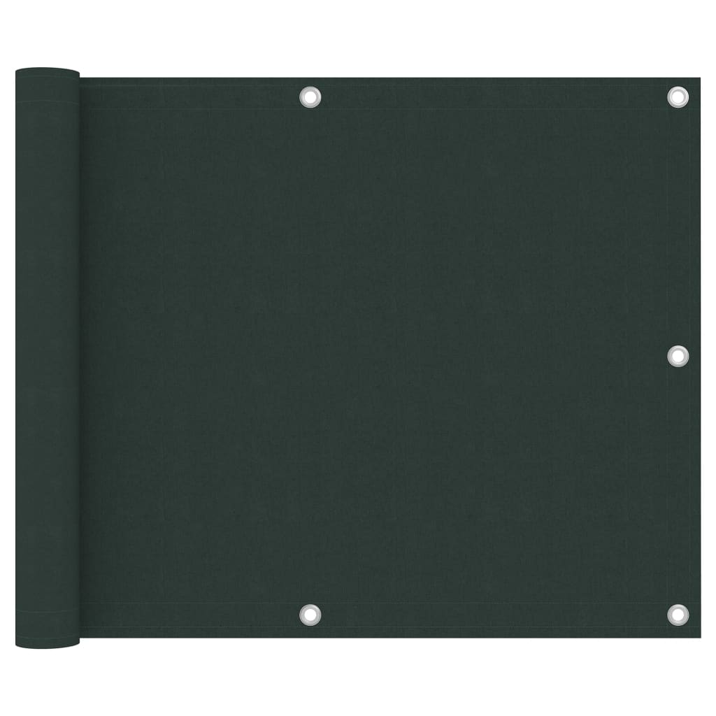 vidaXL Écran de balcon Vert foncé 75x400 cm Tissu Oxford