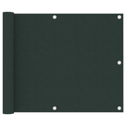 vidaXL Écran de balcon Vert foncé 75x400 cm Tissu Oxford