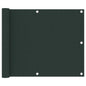 vidaXL Écran de balcon Vert foncé 75x400 cm Tissu Oxford