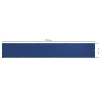 vidaXL Écran de balcon Bleu 90x600 cm Tissu Oxford