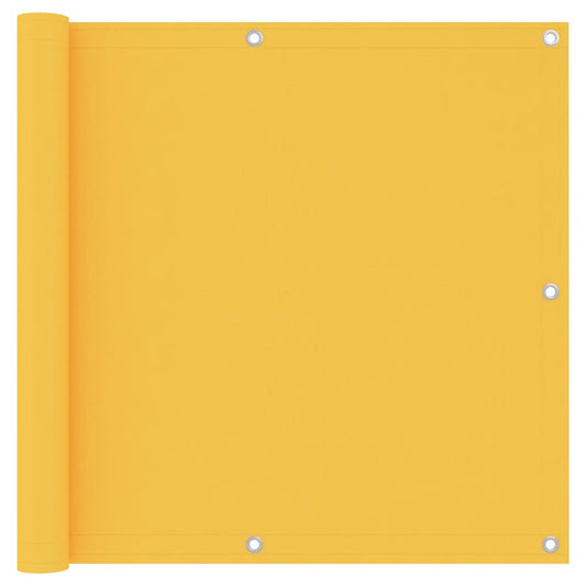 vidaXL Écran de balcon Jaune 90x500 cm Tissu Oxford