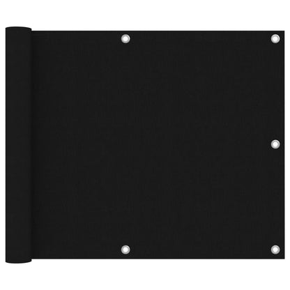 vidaXL Écran de balcon Noir 75x300 cm Tissu Oxford