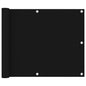 vidaXL Écran de balcon Noir 75x400 cm Tissu Oxford