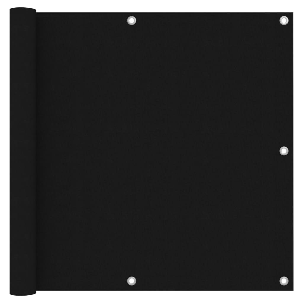 vidaXL Écran de balcon Noir 90x300 cm Tissu Oxford