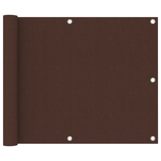 vidaXL Écran de balcon Marron 75x500 cm Tissu Oxford