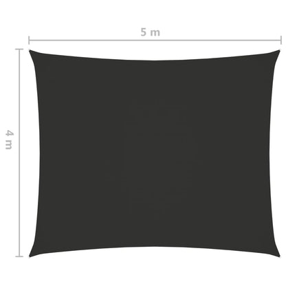 vidaXL Voile de parasol tissu oxford rectangulaire 4x5 m anthracite