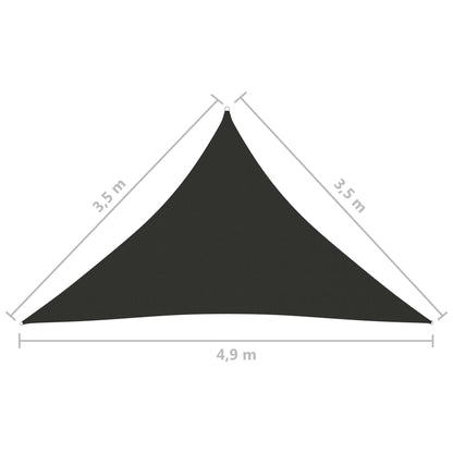 vidaXL Voile de parasol tissu oxford triangulaire 3,5x3,5x4,9 m