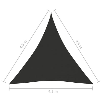 vidaXL Voile de parasol tissu oxford triangulaire 4,5x4,5x4,5 m