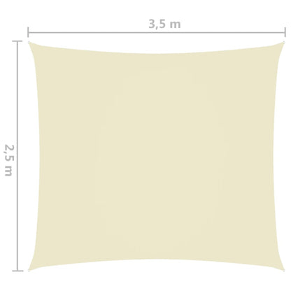 vidaXL Voile de parasol tissu oxford rectangulaire 2,5x3,5 m crème